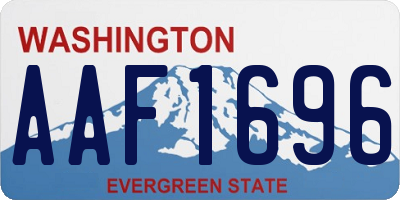 WA license plate AAF1696