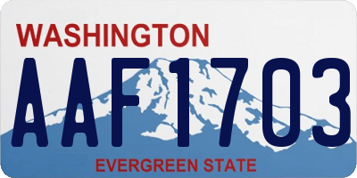 WA license plate AAF1703