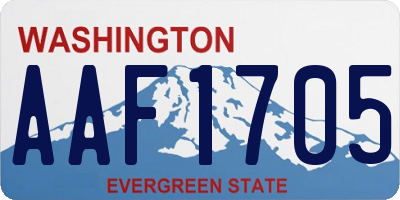 WA license plate AAF1705