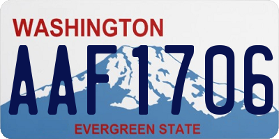 WA license plate AAF1706