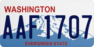 WA license plate AAF1707