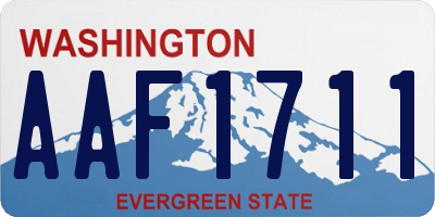 WA license plate AAF1711