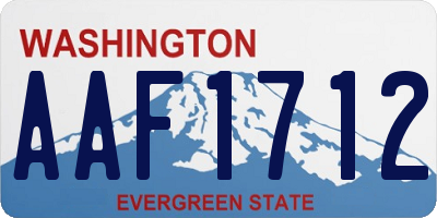 WA license plate AAF1712