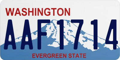 WA license plate AAF1714