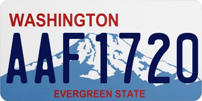 WA license plate AAF1720