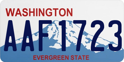 WA license plate AAF1723