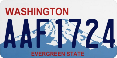 WA license plate AAF1724