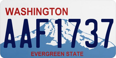 WA license plate AAF1737