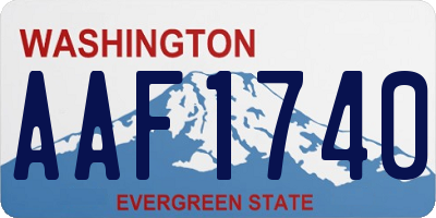 WA license plate AAF1740