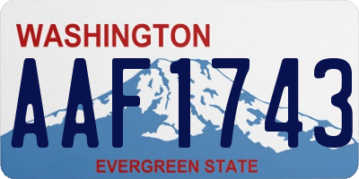 WA license plate AAF1743