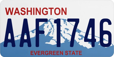 WA license plate AAF1746