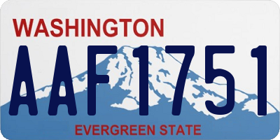 WA license plate AAF1751