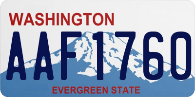 WA license plate AAF1760