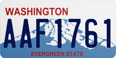 WA license plate AAF1761