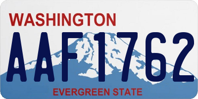 WA license plate AAF1762