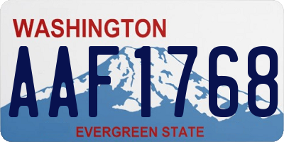 WA license plate AAF1768