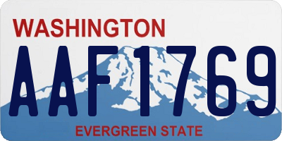 WA license plate AAF1769