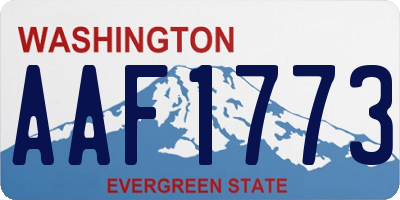 WA license plate AAF1773