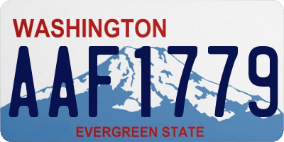 WA license plate AAF1779