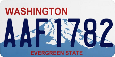 WA license plate AAF1782