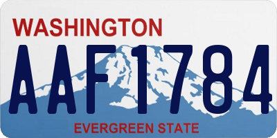 WA license plate AAF1784