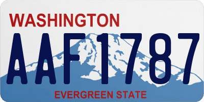WA license plate AAF1787
