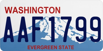 WA license plate AAF1799