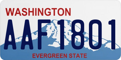 WA license plate AAF1801