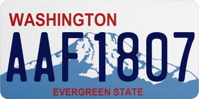 WA license plate AAF1807