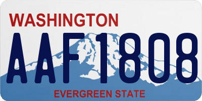 WA license plate AAF1808