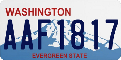 WA license plate AAF1817