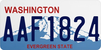 WA license plate AAF1824