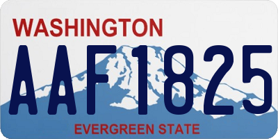 WA license plate AAF1825