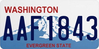 WA license plate AAF1843