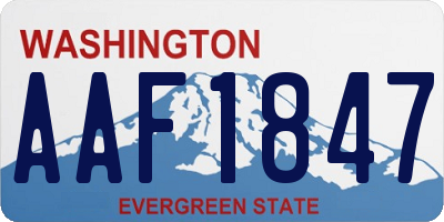 WA license plate AAF1847