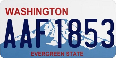 WA license plate AAF1853