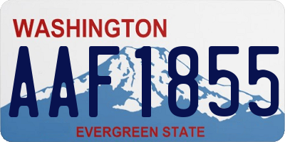 WA license plate AAF1855