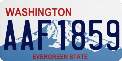 WA license plate AAF1859