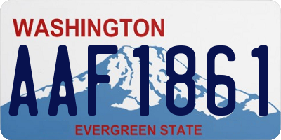 WA license plate AAF1861