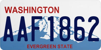 WA license plate AAF1862