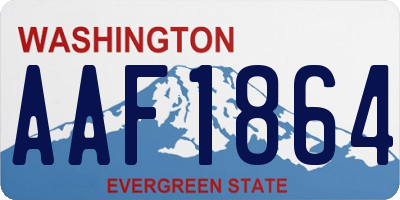 WA license plate AAF1864