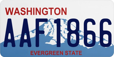 WA license plate AAF1866