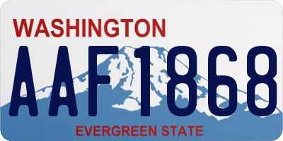 WA license plate AAF1868