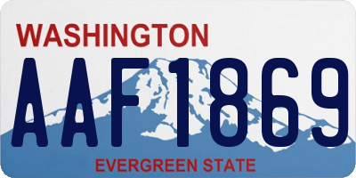 WA license plate AAF1869