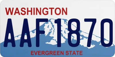 WA license plate AAF1870