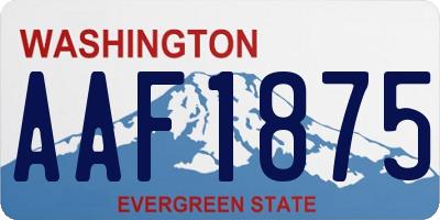 WA license plate AAF1875