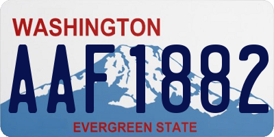 WA license plate AAF1882
