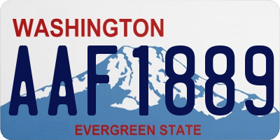 WA license plate AAF1889