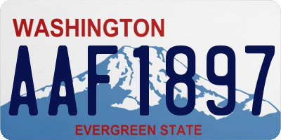 WA license plate AAF1897
