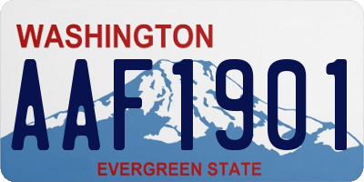 WA license plate AAF1901